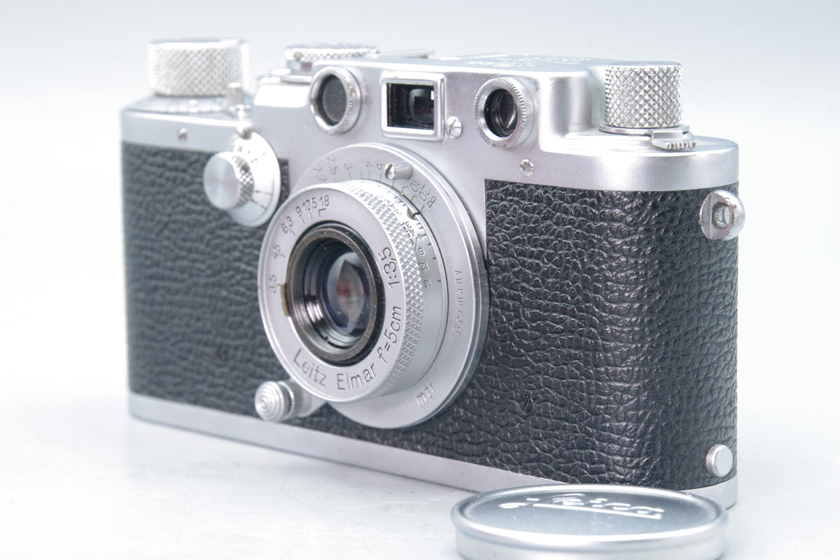 Leica IIIf 1951 Rangefinder with Elmar 5cm f/3.5 Lens & Box – Tested – 559738