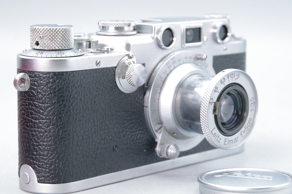 Leica IIIf 1951 Rangefinder with Elmar 5cm f/3.5 Lens & Box – Tested – 559738