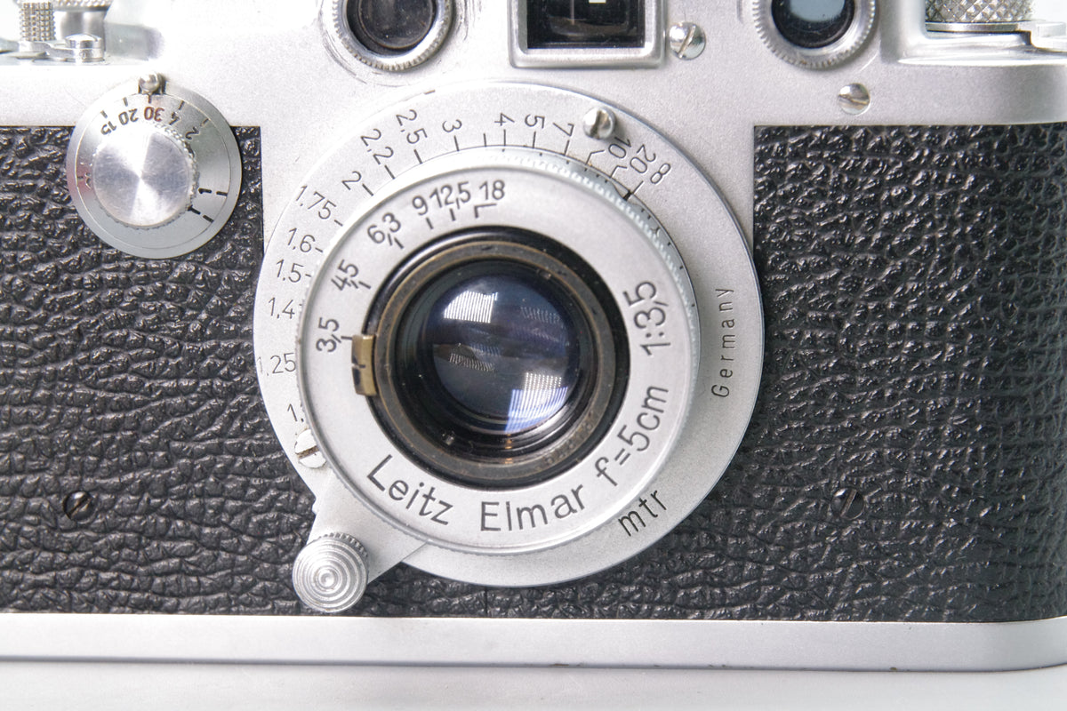 Leica IIIf 1951 Rangefinder with Elmar 5cm f/3.5 Lens & Box – Tested – 559738