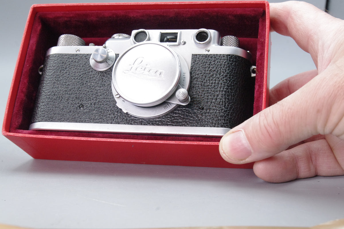 Leica IIIf 1951 Rangefinder with Elmar 5cm f/3.5 Lens & Box – Tested – 559738