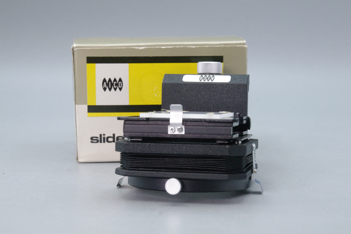 Aico Slide Copy Attachment for Auto Bellows – Mint Condition – Boxed