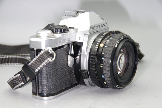 Pentax ME Super 35mm SLR with 50mm F/1.7 Lens + Batteries
