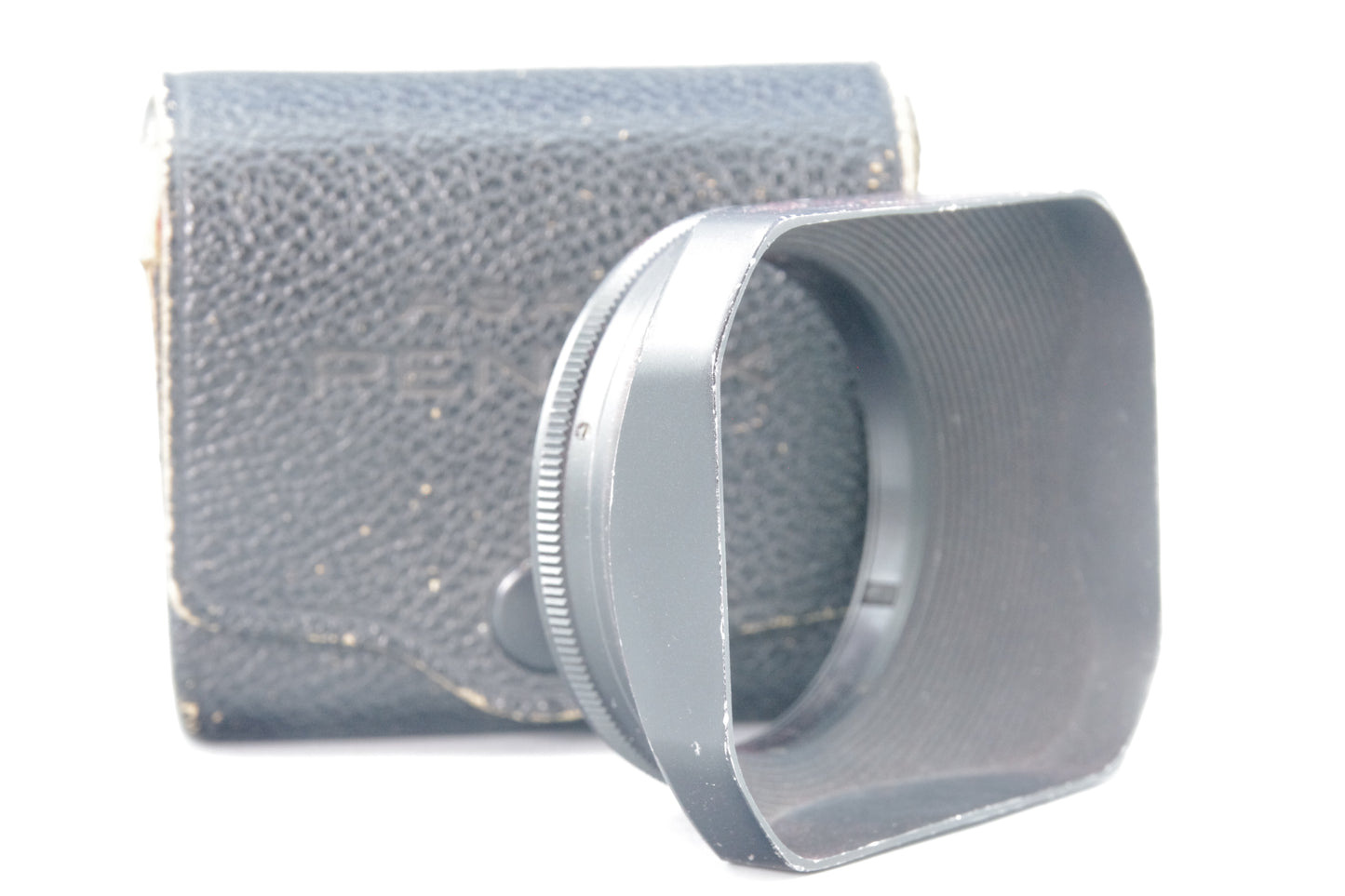 Asahi Takumar Lens Hood – For 28mm F/3.5 – Metal Hood with Case – Very Good