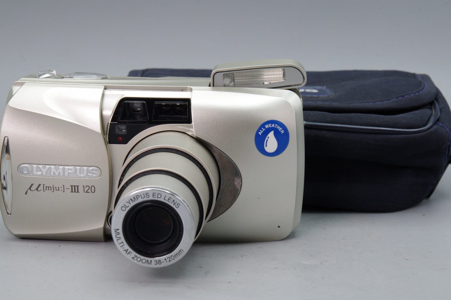 Olympus MJU III Zoom 120 35mm Film Camera – Compact All Weather - Excellent