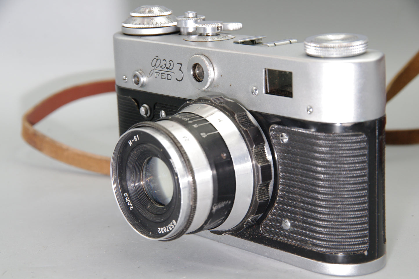 Soviet KMZ FED-3 35mm Rangefinder with 52mm F/2.8 lens  and Case - VGC