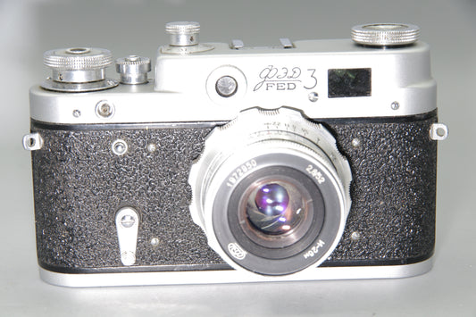 Soviet KMZ FED 3a 35mm Rangefinder with 52mm F/2.8 lens Excellent