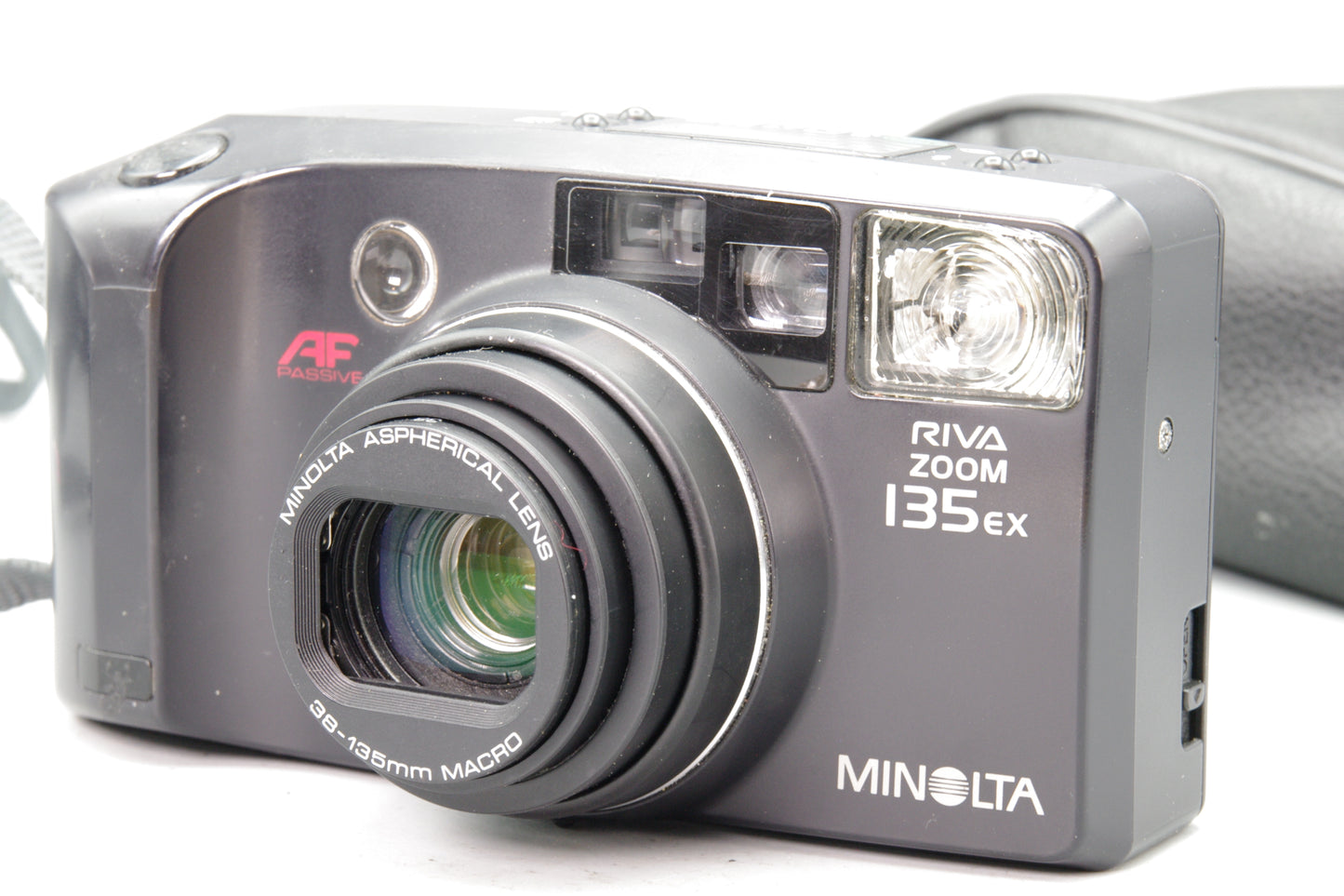 Minolta Riva Zoom 135ex 35mm Film Camera – Tested – Fully Working – Very Good