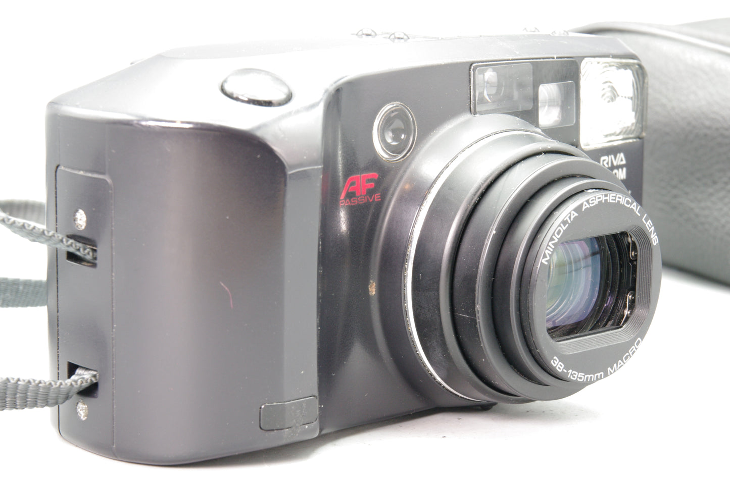 Minolta Riva Zoom 135ex 35mm Film Camera – Tested – Fully Working – Very Good