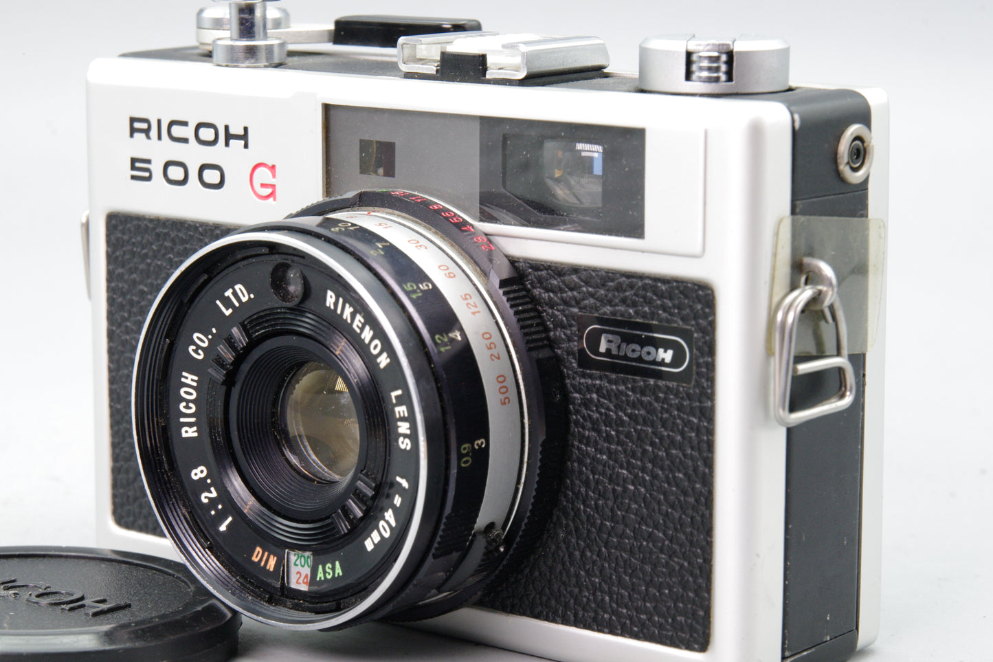 Ricoh 500 G 35mm Rangefinder Camera – Winder Sticks – Tested – Very Good