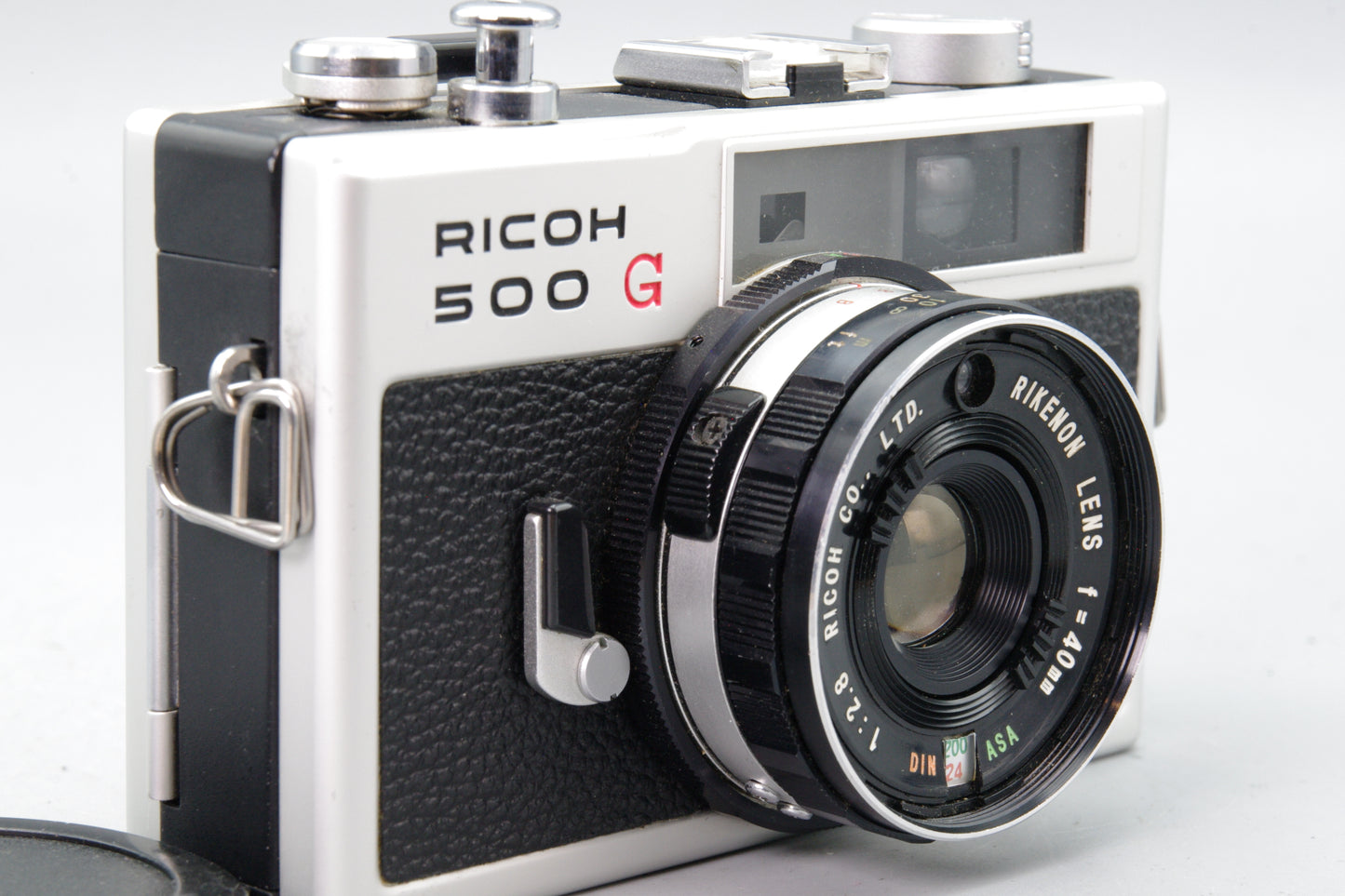 Ricoh 500 G 35mm Rangefinder Camera – Winder Sticks – Tested – Very Good