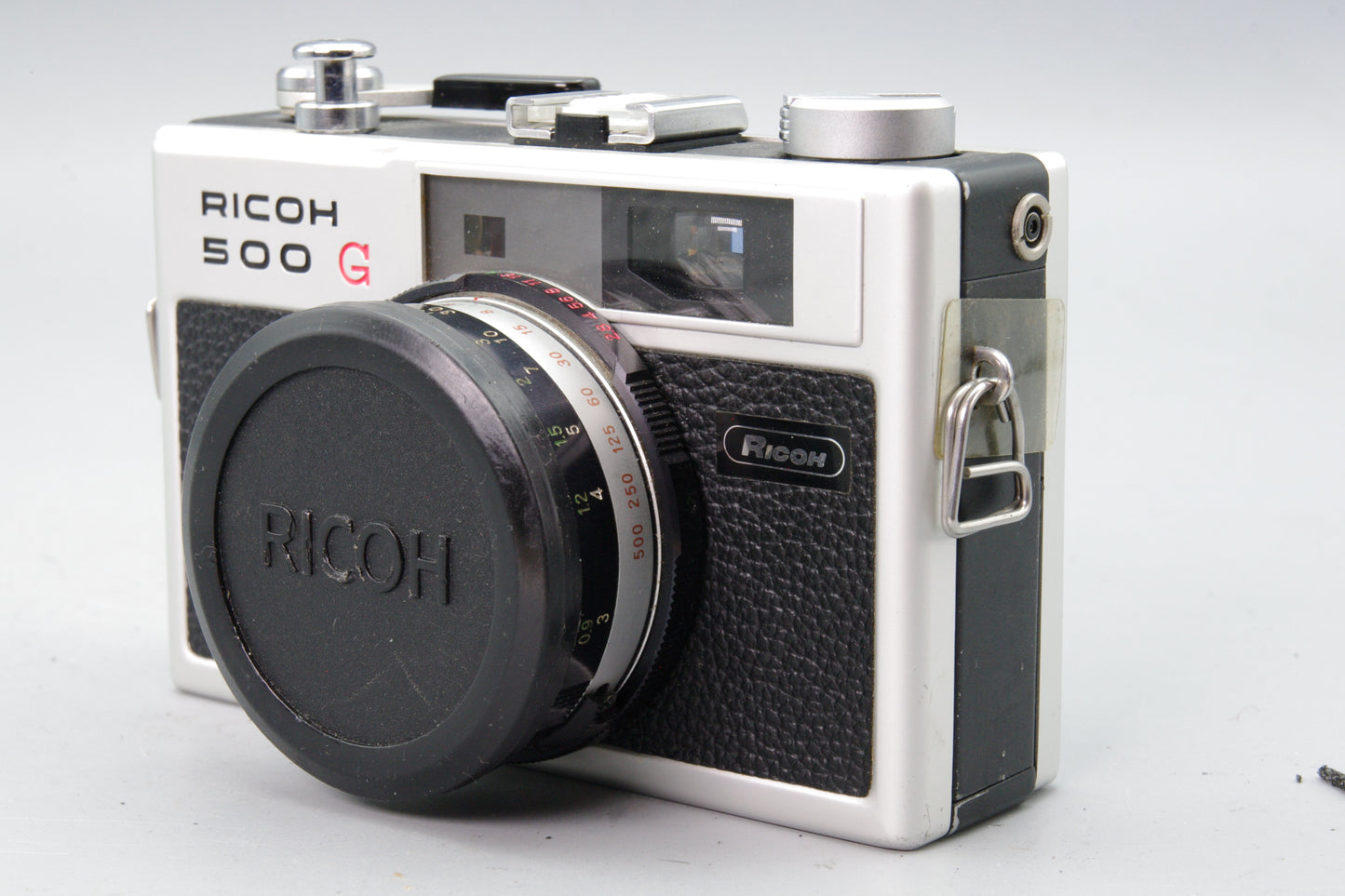 Ricoh 500 G 35mm Rangefinder Camera – Winder Sticks – Tested – Very Good