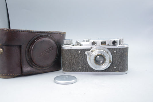 FED 1c Rangefinder Camera – 50mm f/3.5 Lens – M39 Soviet – VGC with Case