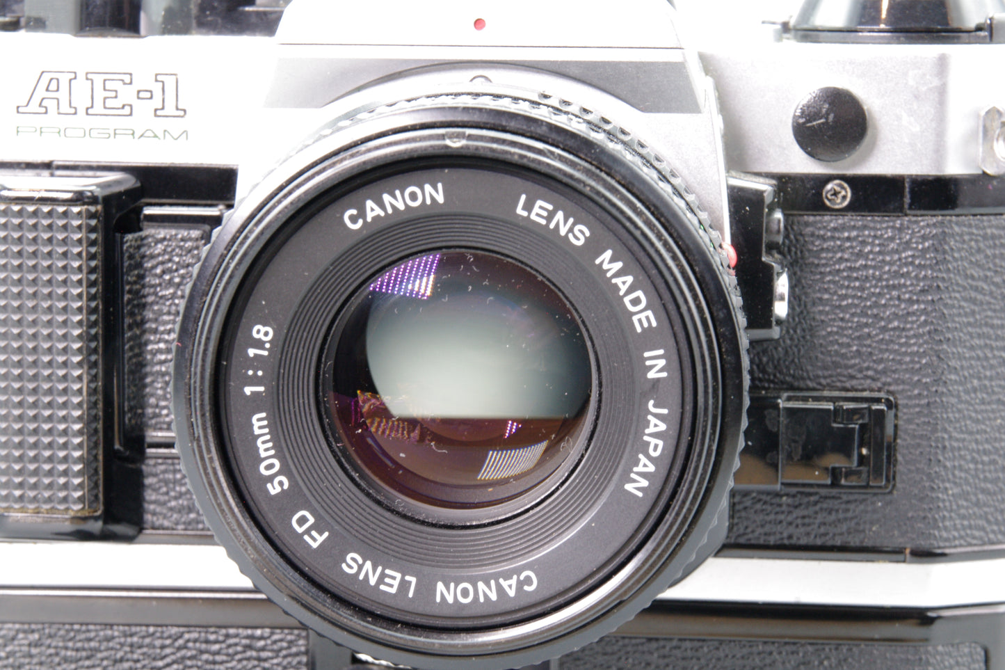 Canon AE‑1 Program + FD 50mm f/1.8 Lens with Winder – Tested & Working – VGC