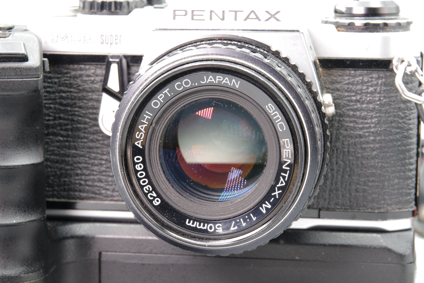 Pentax ME Super 35mm SLR + 50mm f/1.7 Lens + Winder – Tested & Working – VGC