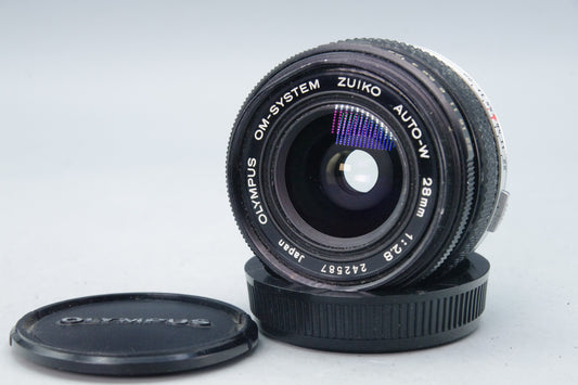 Olympus Zuiko Auto‑W 28mm f/2.8 – OM Mount – Minor Front Element Scratches