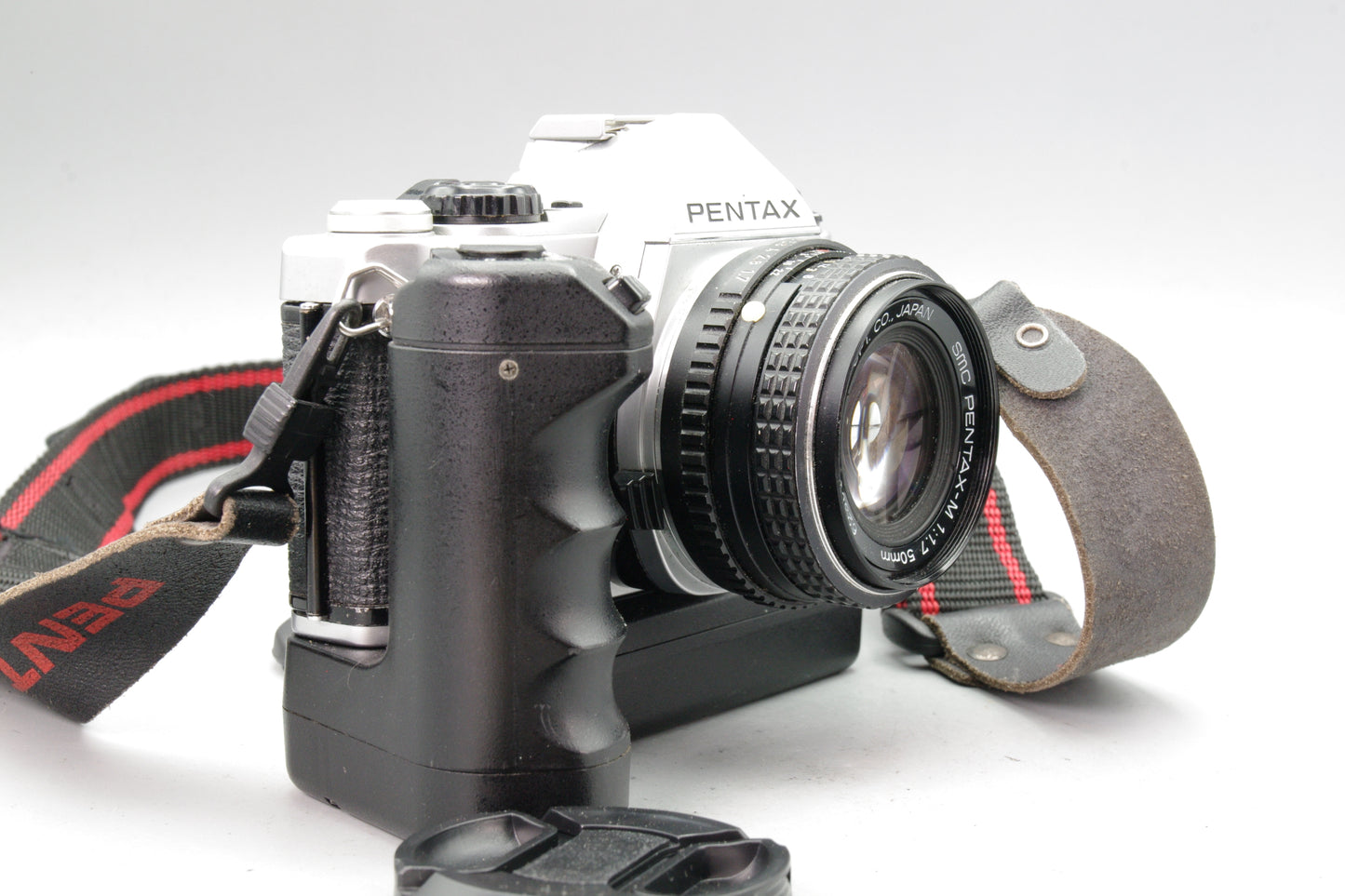 Pentax ME Super 35mm SLR + 50mm f/1.7 Lens + Winder – Tested & Working – VGC