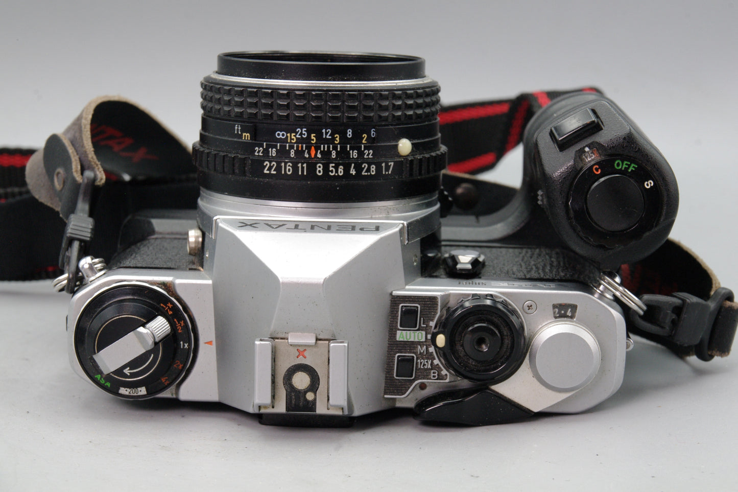 Pentax ME Super 35mm SLR + 50mm f/1.7 Lens + Winder – Tested & Working – VGC