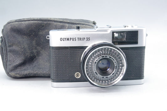 Olympus Trip 35 35mm Camera – 40mm f/2.8 Lens with Case, Working, Vintage