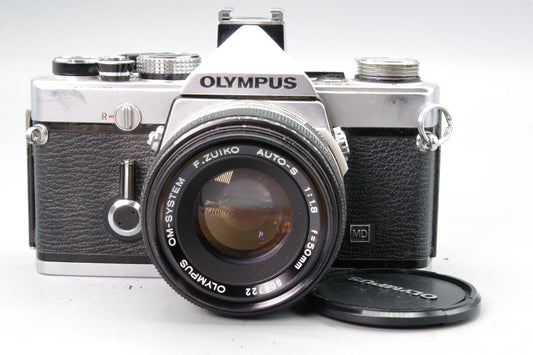 Olympus OM‑1N 35mm SLR Film Camera + Zuiko 50mm f/1.8 Lens – Tested VGC