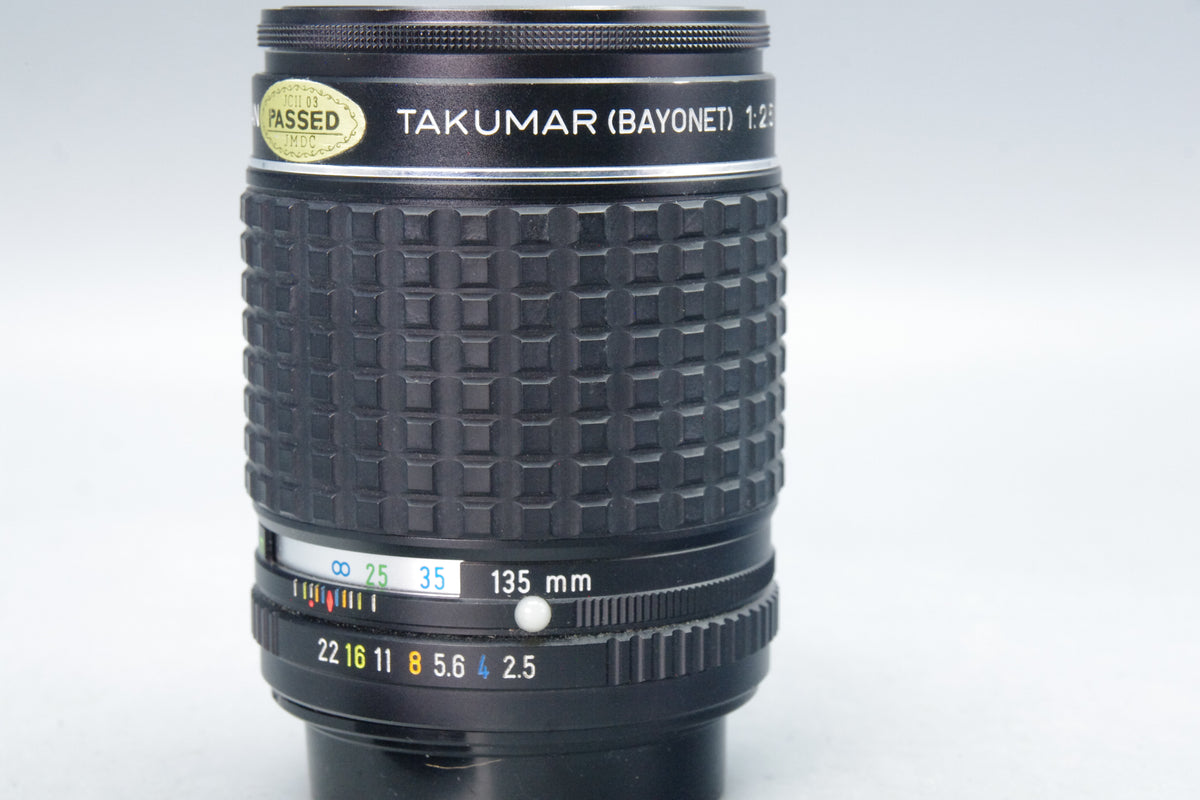 Asahi Takumar 135mm f/2.5 Lens – Pentax K Mount – Excellent Condition