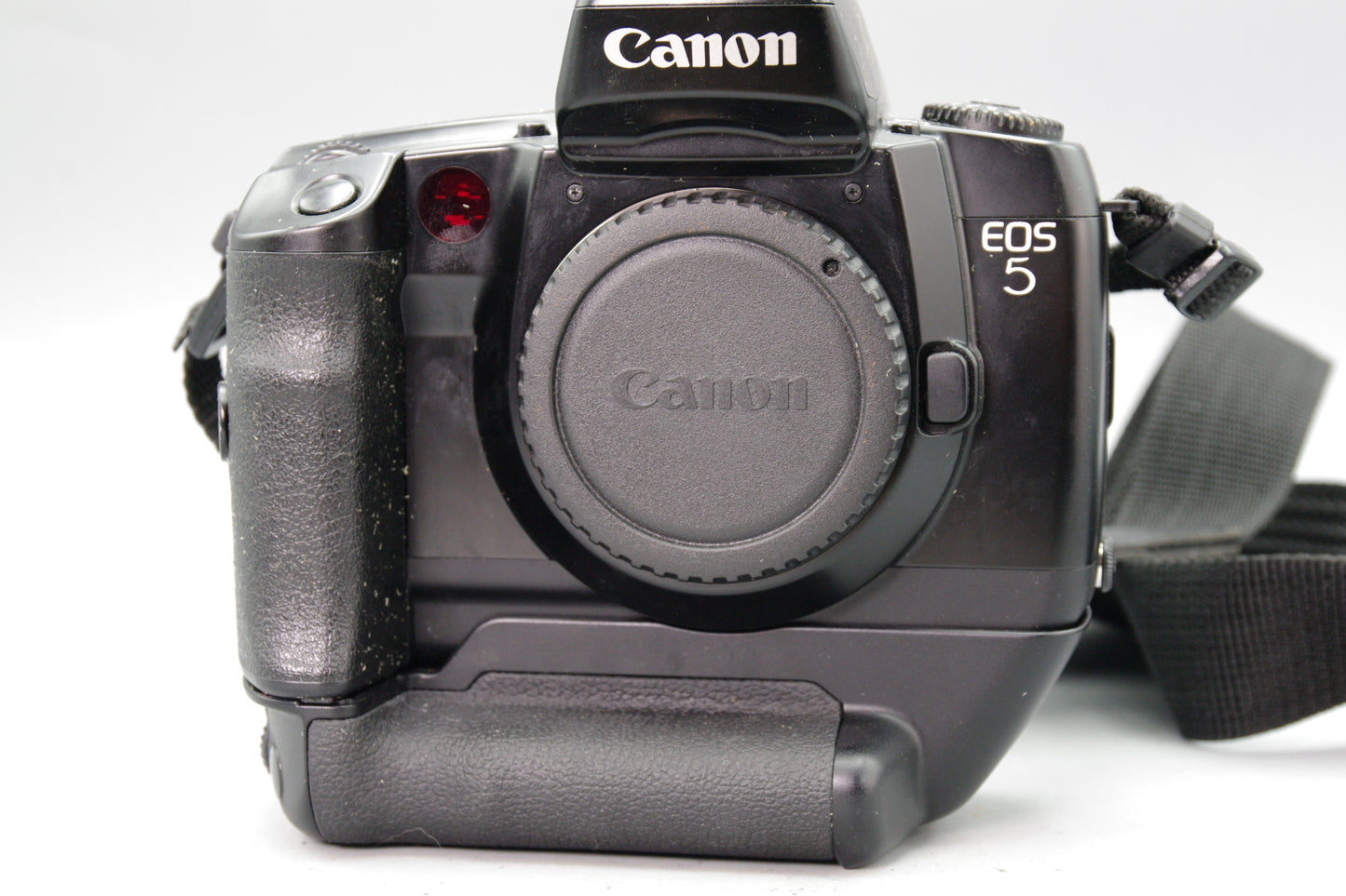 Canon EOS 5 35mm SLR Film Camera Body + VG‑1 Grip – Tested – Excellent