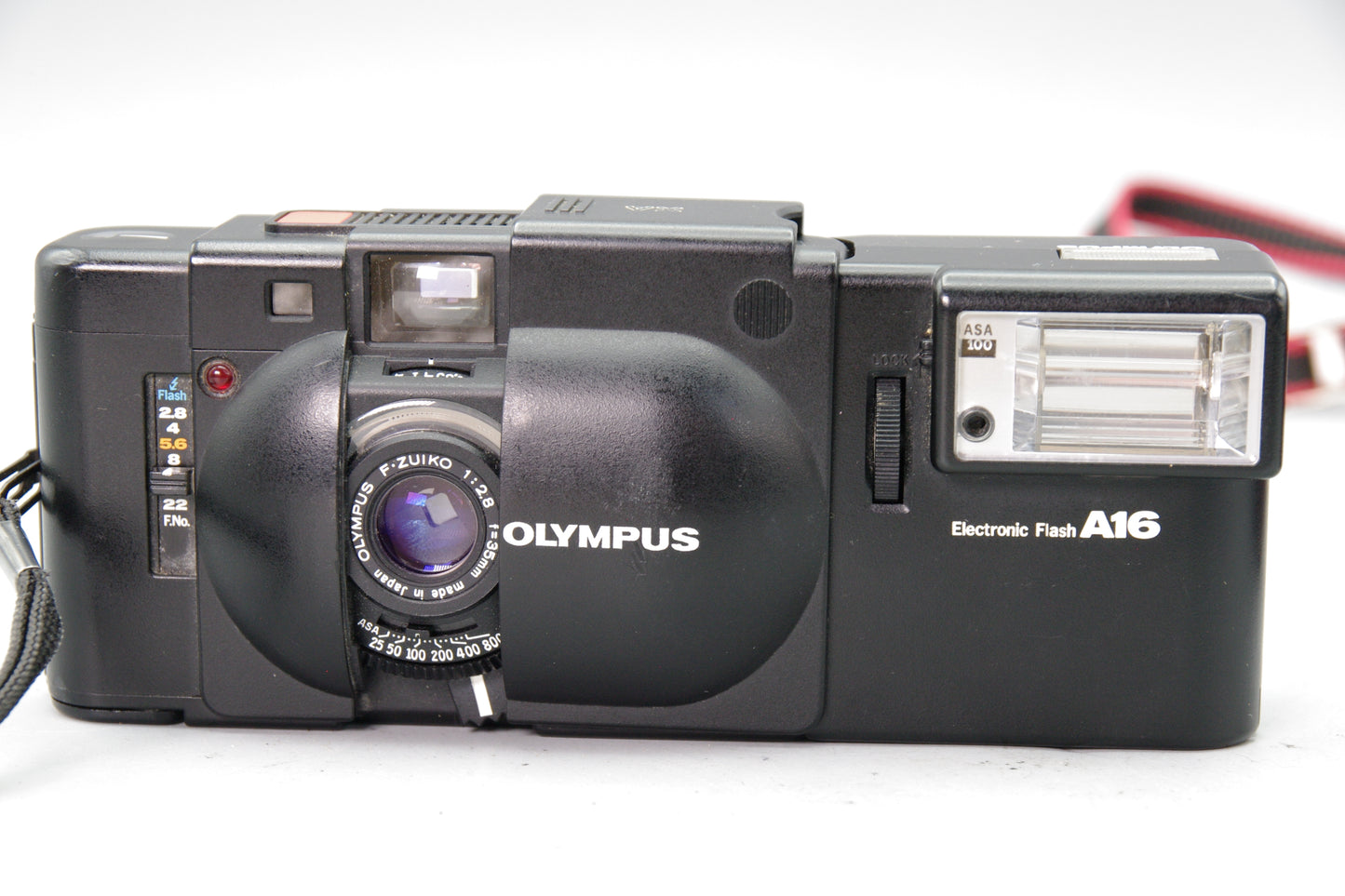 Olympus XA 35mm Rangefinder Camera with A16 Flash – Tested, Excellent