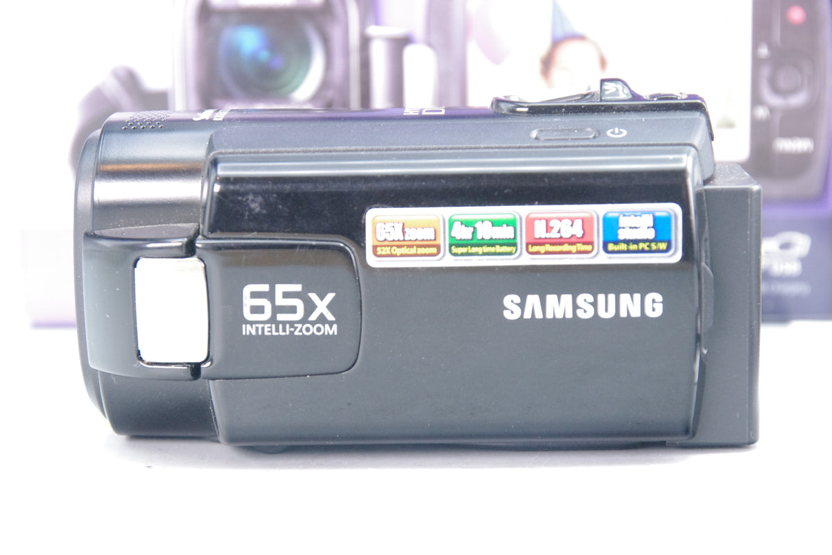Samsung SMX‑F40BP Camcorder – Tested – Fully Working – Box and Charger
