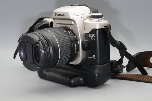 Canon EOS 50E 35mm SLR with EF 28-80mm Lens and Battery Grip Very Good