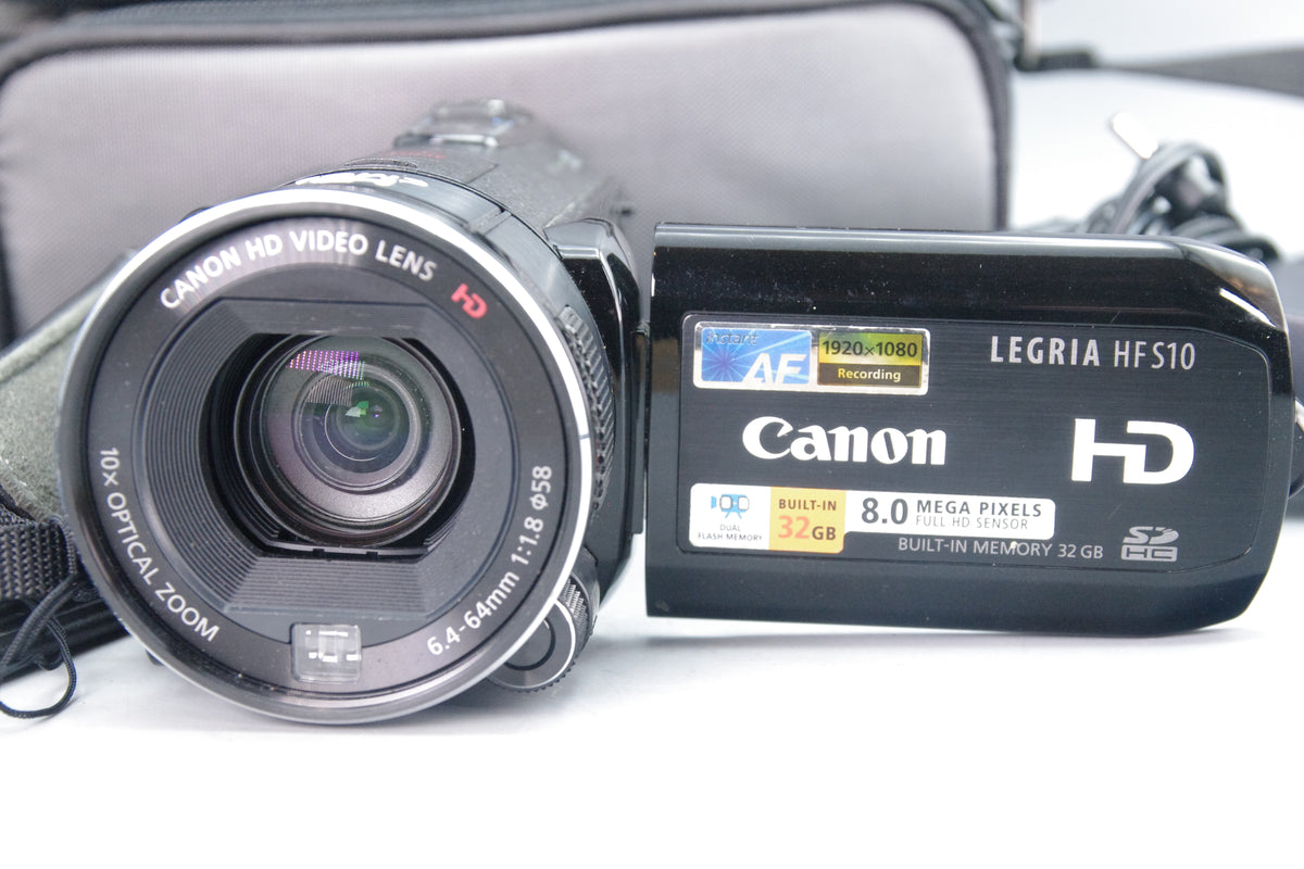 Canon Legria HF S10 Camcorder – Tested & Working – Excellent – Charger & Case