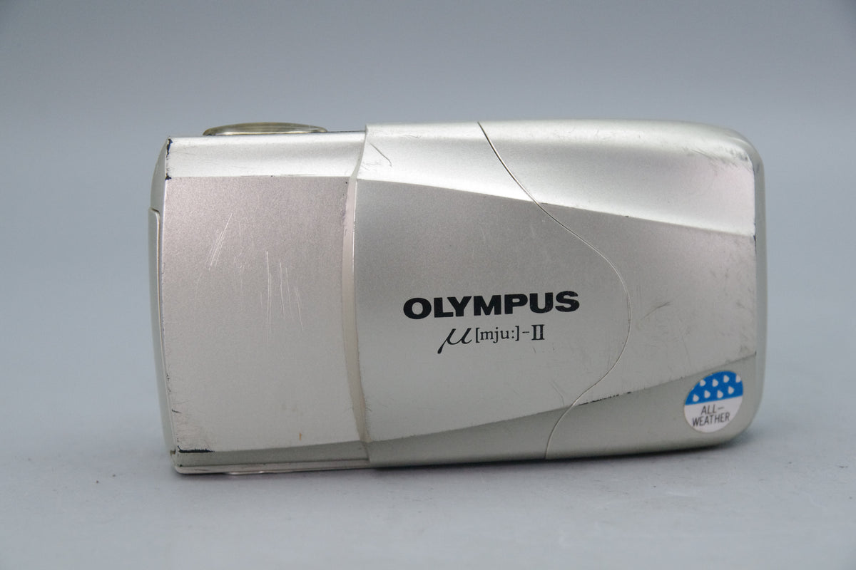 Olympus MJU II Champagne 35mm Camera with 35mm f2.8 Lens