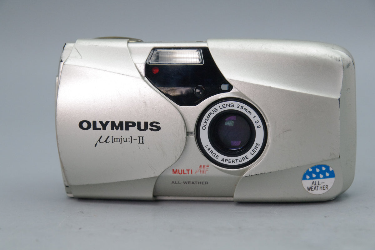 Olympus MJU II Champagne 35mm Camera with 35mm f2.8 Lens