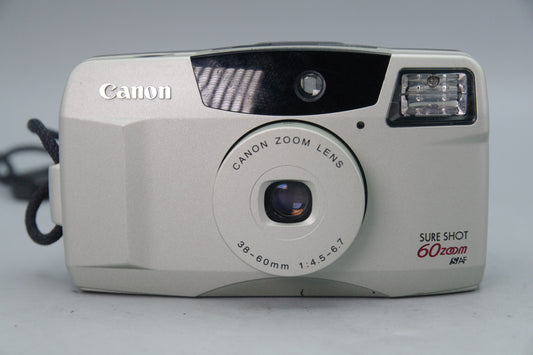 Canon Sure Shot 60 Zoom 35mm Film Camera – Tested – Very Good Condition