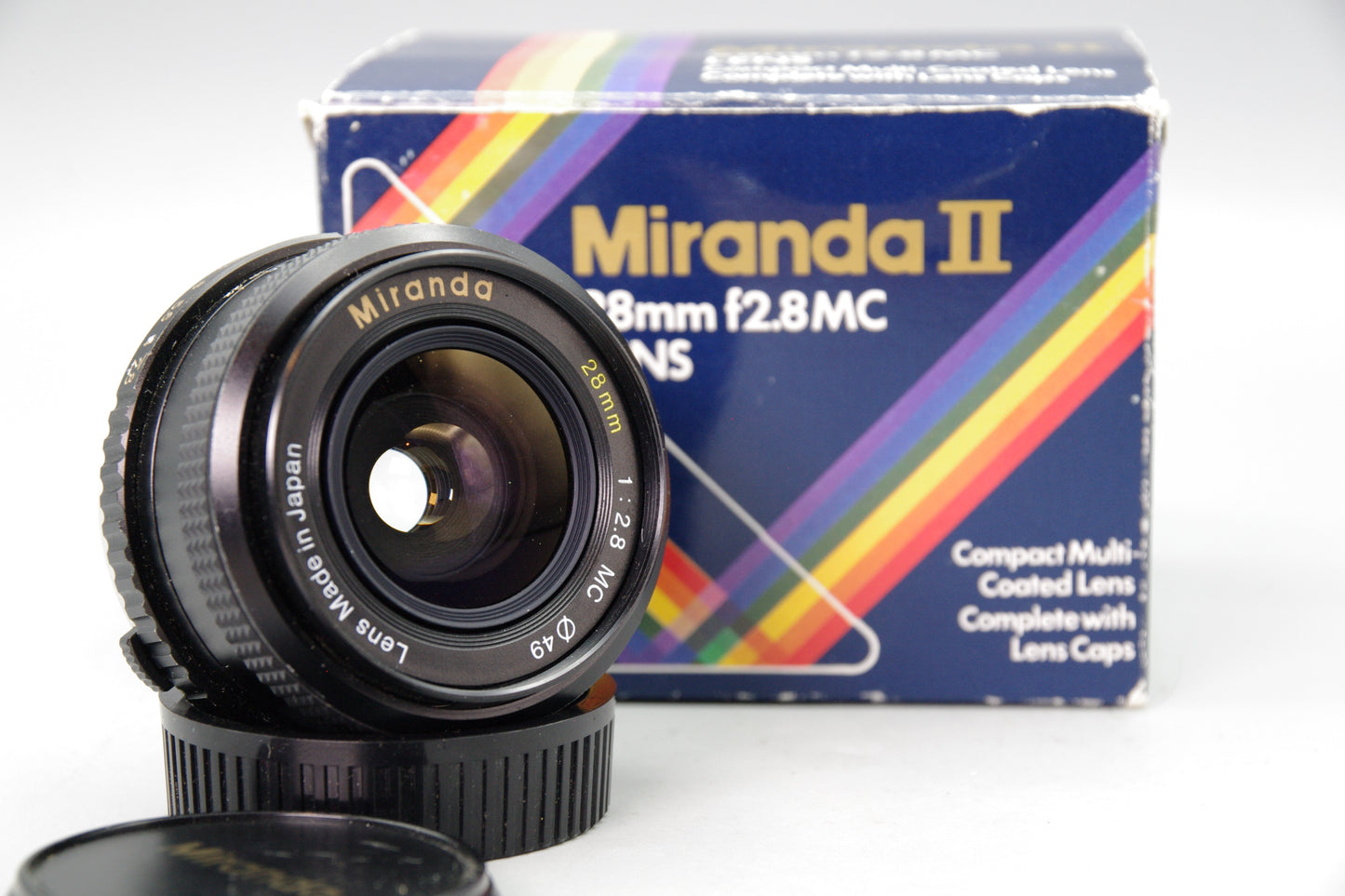 Miranda II 28mm f/2.8 Multi Coated Lens – Minolta MD Mount – Excellent Boxed