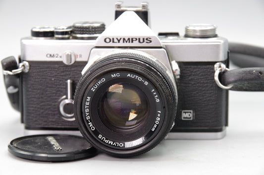 Olympus OM-2N 35mm SLR + Zuiko 50mm f/1.8 Lens – Tested & New Batteries