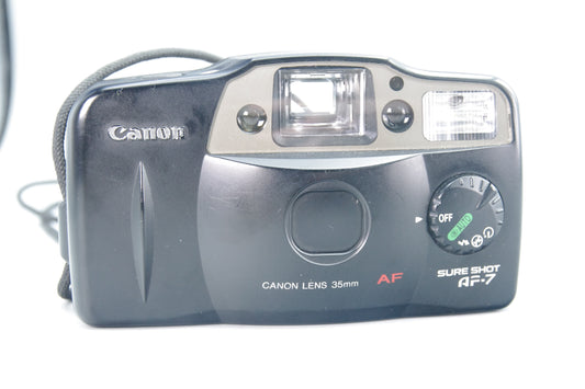 Canon Sure Shot AF-7 35mm Compact Camera – Tested and Working