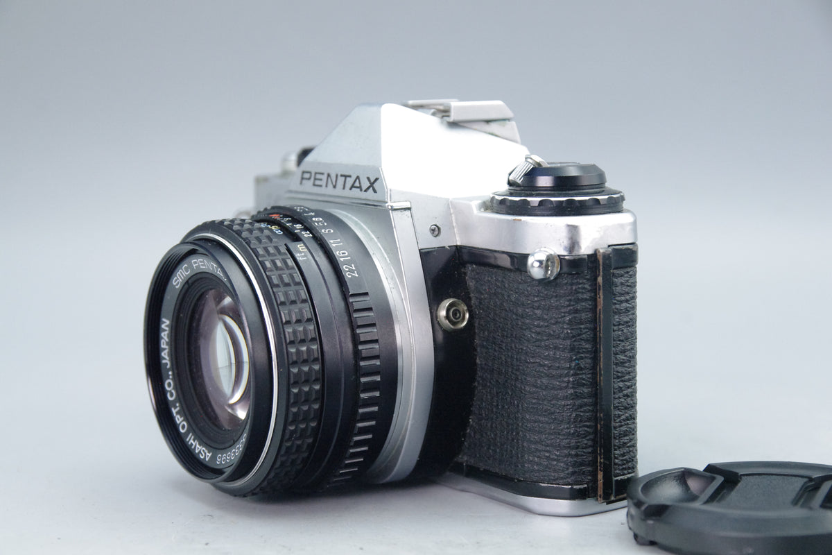 Pentax ME Super 35mm SLR + Pentax‑M 50mm f/1.7 Lens – Tested – Batteries – VGC
