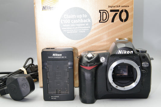 Boxed Nikon D70 DSLR Camera Body Only – 6.1MP – Shutter Count 11648