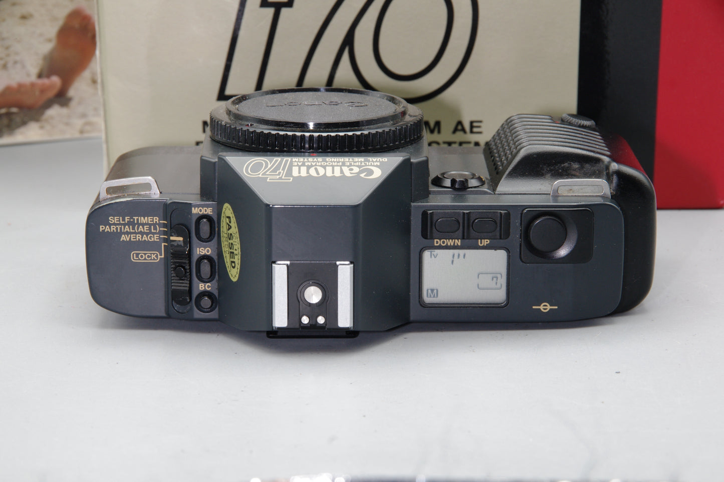 Canon T70 35mm SLR Film Camera Boxed Classic Canon FD Mount Very Good