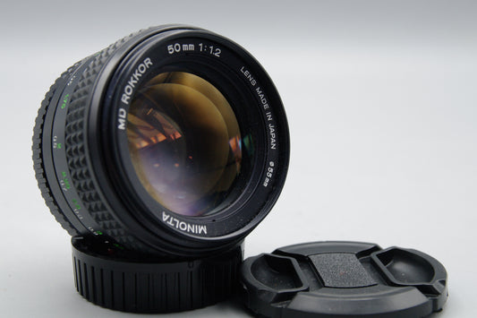 Minolta MD Rokkor 50mm f/1.2 Lens – MD Mount – Serviced – Excellent