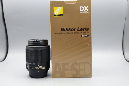 Nikon AF‑S DX 55–200mm f/4–5.6G Lens – Boxed – Excellent Condition