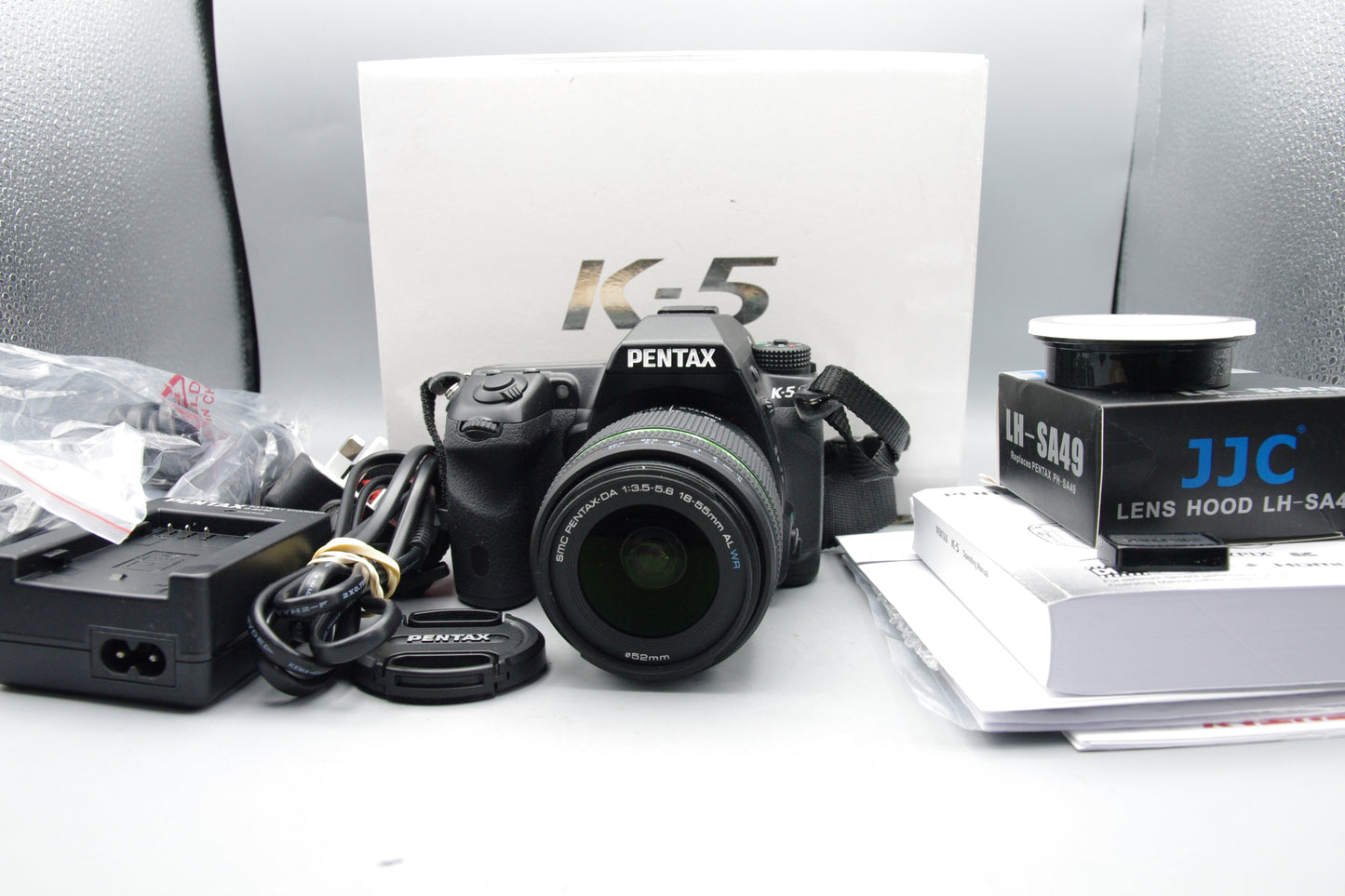 Pentax K‑5 DSLR 16.3MP – Boxed Mint – SC 38 – 18–55mm AL WR Lens Kit