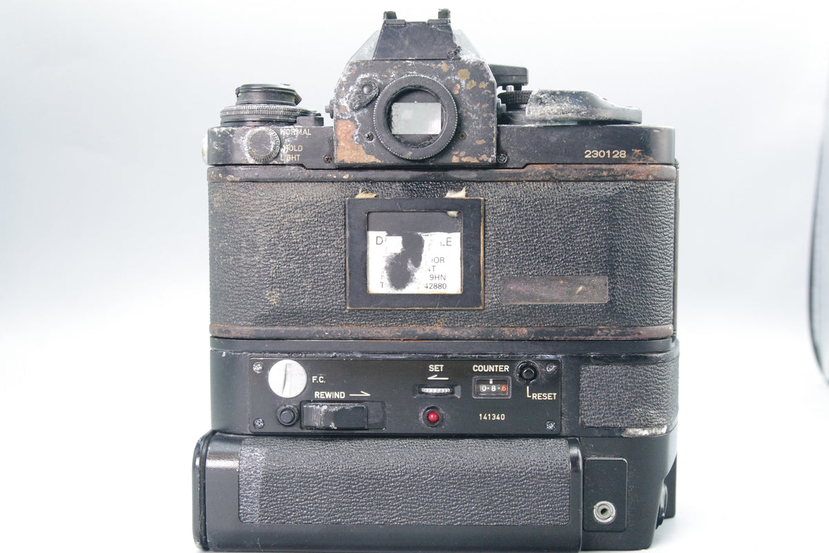 Canon F‑1 35mm SLR Camera + AE Motor Drive FN – Spares/Repair – Faulty Condition