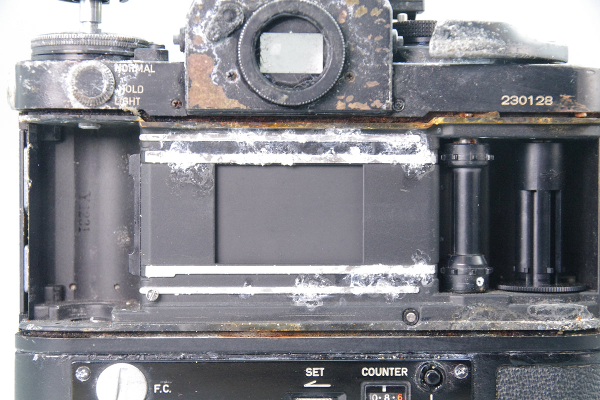 Canon F‑1 35mm SLR Camera + AE Motor Drive FN – Spares/Repair – Faulty Condition