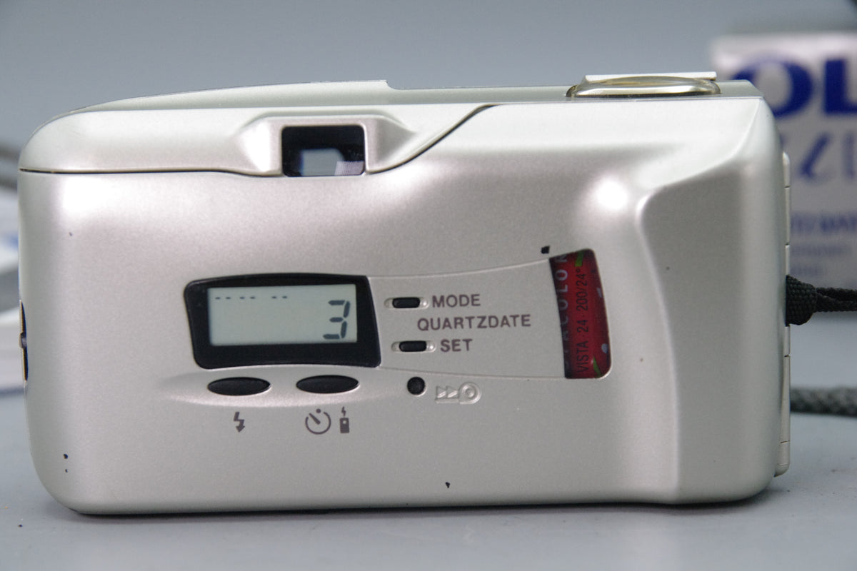 Olympus MJU II Quartz Date Champagne – Boxed Excellent – With Case