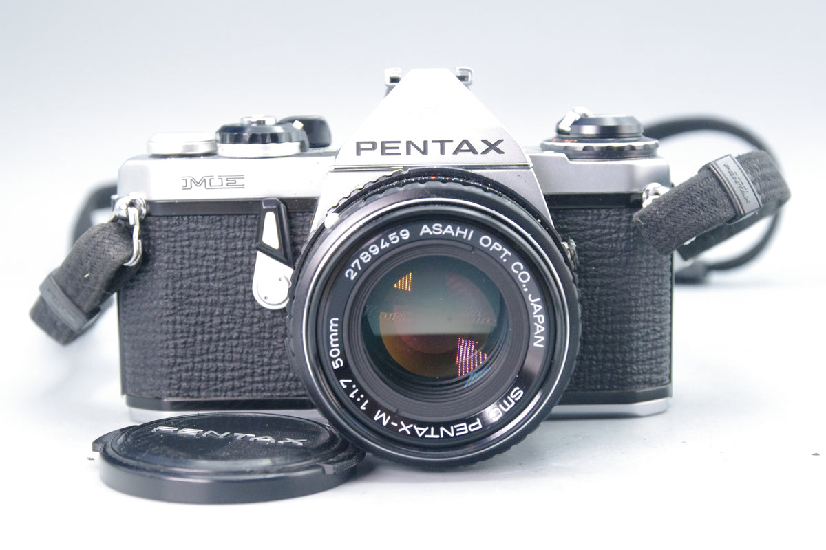 Pentax ME 35mm SLR with 50mm f/1.7 Lens + Batteries – Tested – VGC