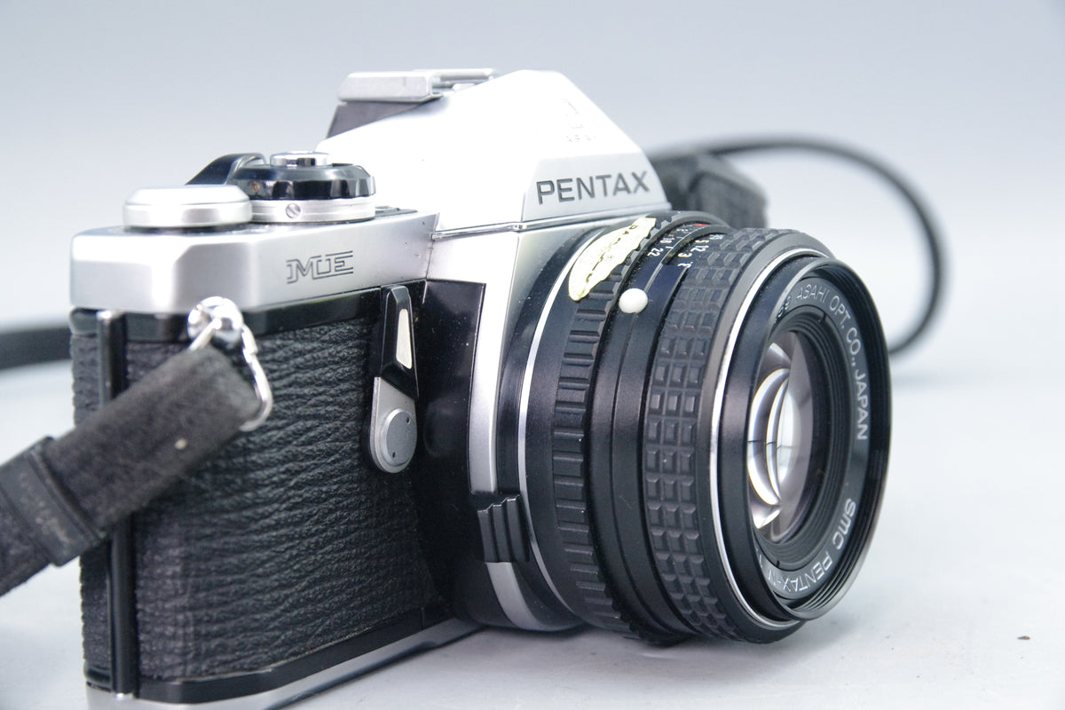 Pentax ME 35mm SLR with 50mm f/1.7 Lens + Batteries – Tested – VGC