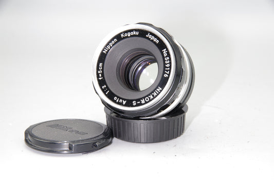 Nippon Kogaku Nikkor-S 5cm F2 Lens F Mount - Very Good