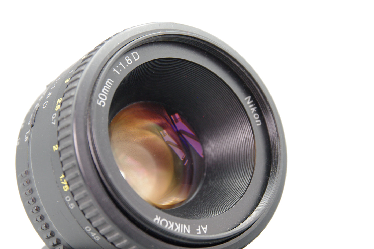 Nikon AF Nikkor 50mm F/1.8D Lens - with both caps  Excellent - Serviced