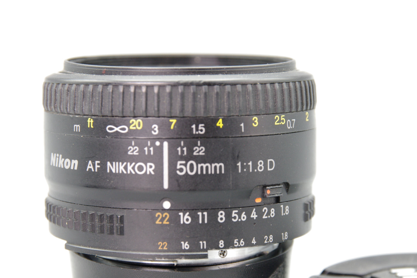 Nikon AF Nikkor 50mm F/1.8D Lens - with both caps  Excellent - Serviced