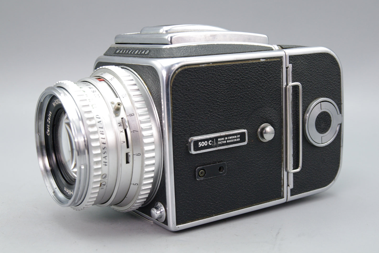 Hasselblad 500C Kit – Planar 80mm, WLF, A12 Back – Excellent – Just Serviced